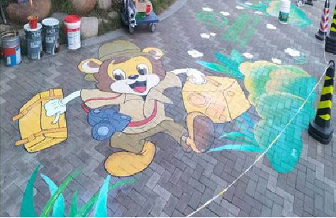 冷水江夏季画地面彩绘会遇到的问题