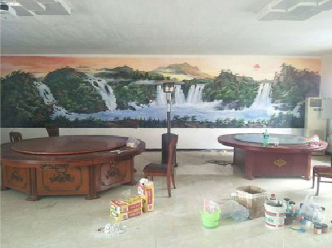 冷水江墙绘-写实风景