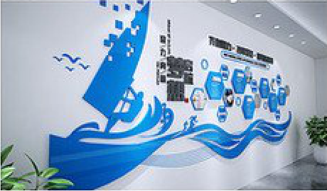 冷水江海浪主题文化墙如何设计？