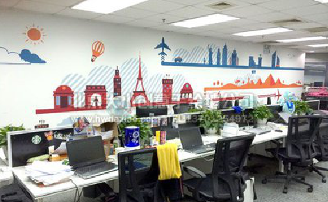 冷水江教你设计办公室墙绘的方法。