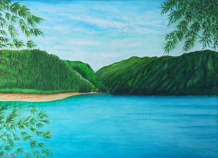 冷水江在墙绘中，如何绘画绿水青山？